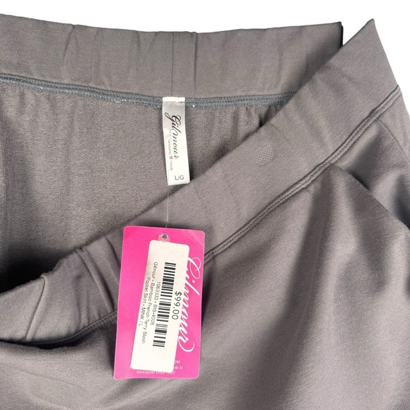 Gilmour Bamboo French Terry Slash Pocket Skirt size Large Gray Pull on - Picture 7 of 8